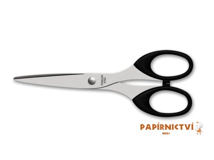 Nůžky ICO 16,5 cm, černé, blistr