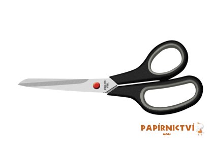 Nůžky ICO 21,5 cm s měkkým úchopem, černé, blistr