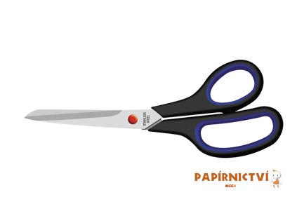 Nůžky ICO 23 cm s měkkým úchopem, černé, blistr