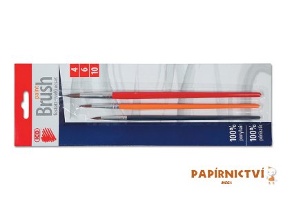 Sada štětců ICO 4, 6, 10 - barevný, kulatý