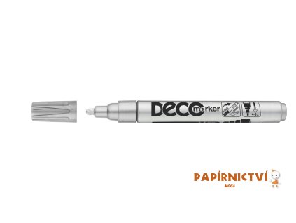 Popisovač ICO Deco, stříbrný