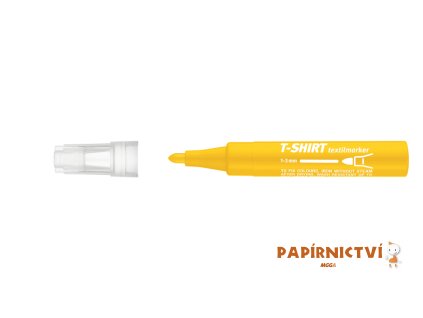 Popisovač ICO na textil, žlutý