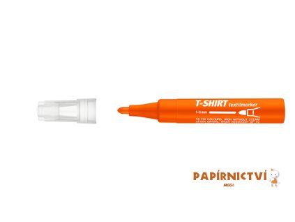 Popisovač ICO na textil, oranžový