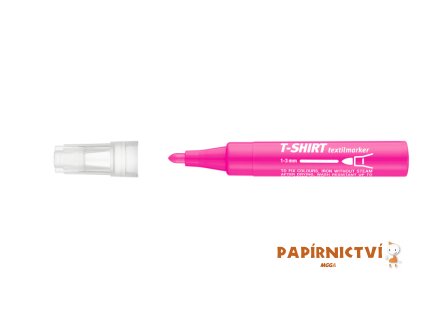Popisovač ICO na textil, růžový