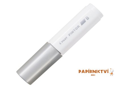 Akrylový popisovač Pilot Pintor, hrot B - stříbrný