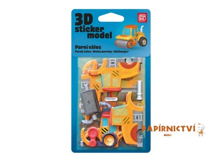 3D Sticker Model Stavební stroje Parní válec - MAKE 1042613