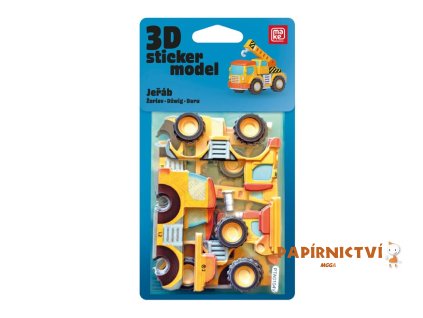3D Sticker Model Stavební stroje Jeřáb - MAKE 1042618