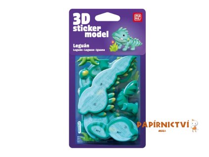 3D Sticker Model Ještěrky Leguán - MAKE 1042619