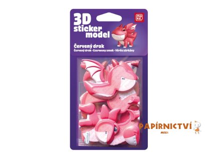 3D Sticker Model Ještěrky Červený drak- MAKE 1042622