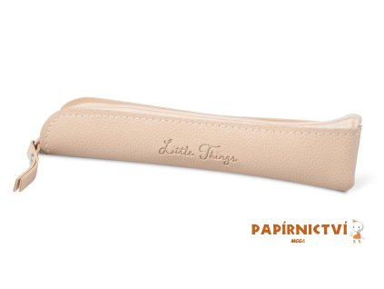 Gifty - Penál etue šikmá Little things beige 4x20cm 8071396