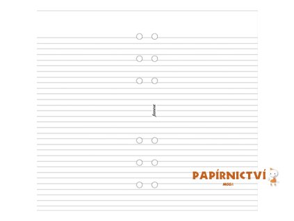 FILOFAX náplň Osobní, papír bílý linkovaný