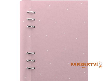 FILOFAX Clipbook Polka Dot pink, A5, růžová/bílá