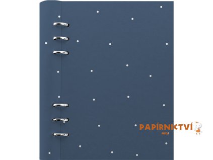 FILOFAX Clipbook Polka Dot indigo,A5,modrá/pastel. zelen