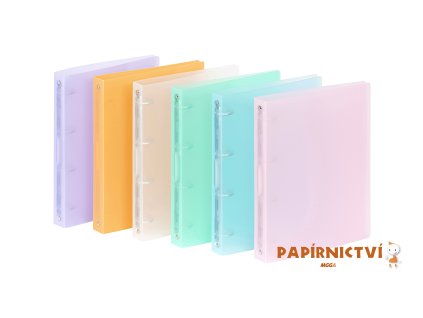 VIQUEL Pořadač Propysoft A4, 4kr, 3,5 cm, transp. pastel
