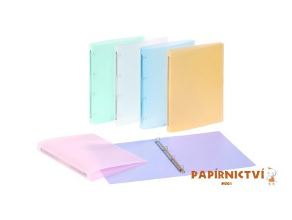 VIQUEL Pořadač Propysoft A4, 4kr, 2,5 cm, transp. pastel