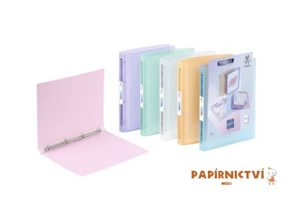 VIQUEL Pořadač Propysoft Perso A4 + kapsa, 4kr, 2,5 cm, transp. pastel