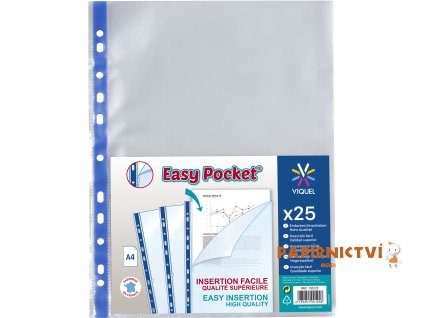 VIQUEL PP kapsa A4 EasyPocket lesklá, 25 ks