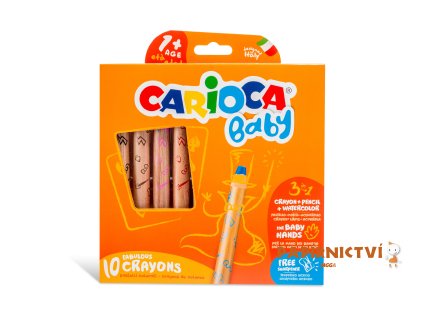 Pastelky CARIOCA Wooden 3v1 10ks+ořezávátko