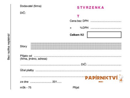 Stvrzenka A6 NCR/75