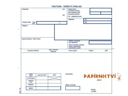 T-faktura 2/3 A4 NCR tab.roz DPH/39