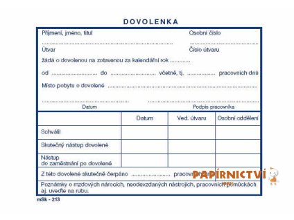 Dovolenka A6/213