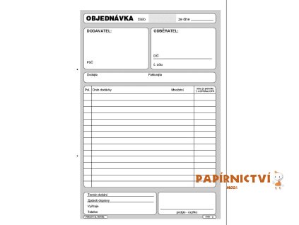 Objednávka A5 na výšku NCR/2