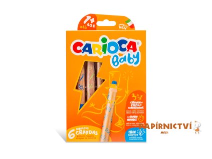 Pastelky CARIOCA Wooden 3v1 6ks+ořezávátko