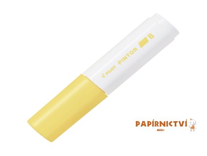 Akrylový popisovač Pilot Pintor, hrot B - žlutý