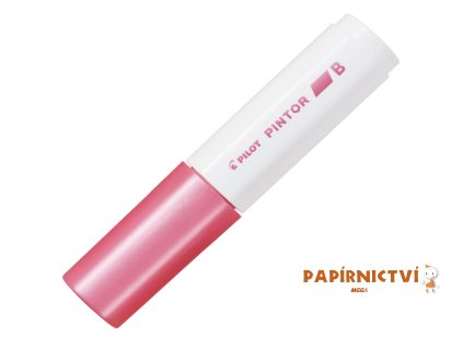 Akrylový popisovač Pilot Pintor, hrot B - metalický růžový