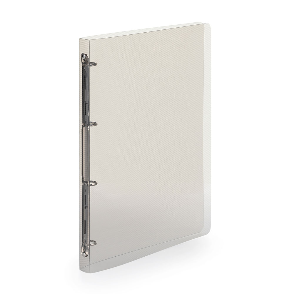 Fotografie Pořadač A4 2cm 4 kroužky průhl. kouřový