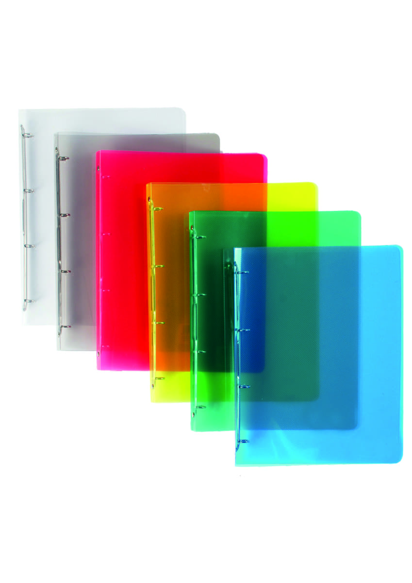 Fotografie Pořadač A4 2cm 4 kroužky průhl. zelený