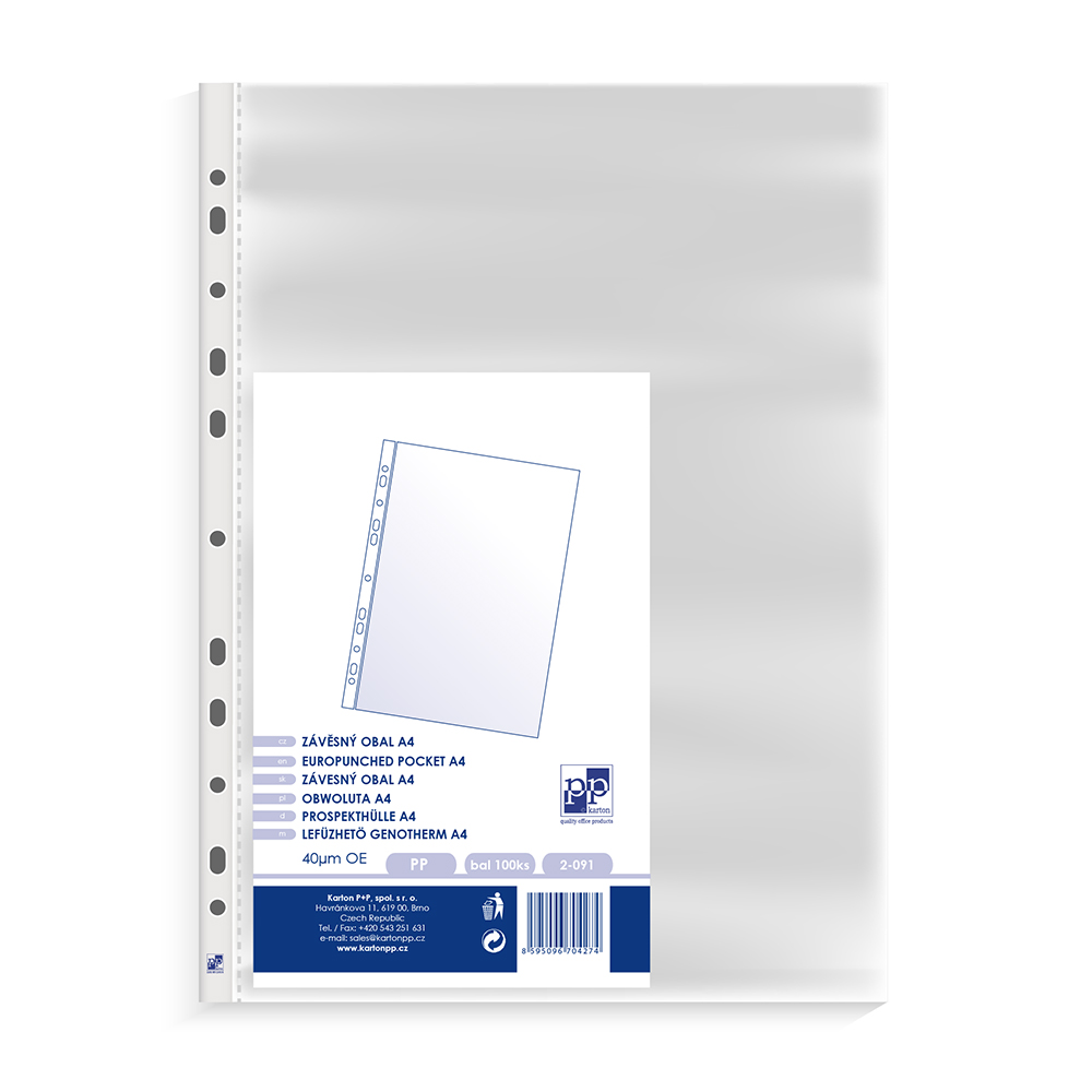 Euroobal A4 PP krupička eurozávěs, krupička OE 40mic. 2-091