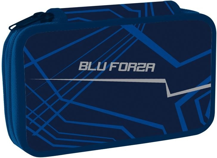 Fotografie Y-Školní penál dvoupatrový Blu forza