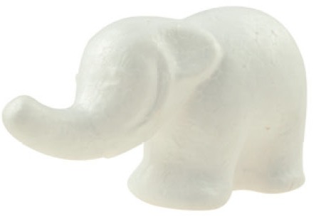 Fotografie Slon z polystyrenu 11x6cm