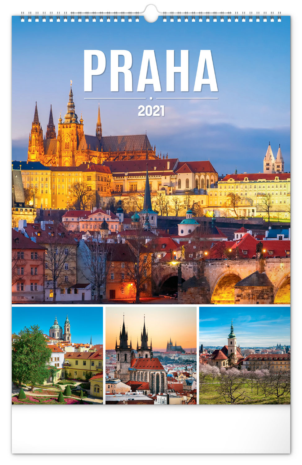 Nástěnný kalendář Praha 2021, 33 × 46 cm