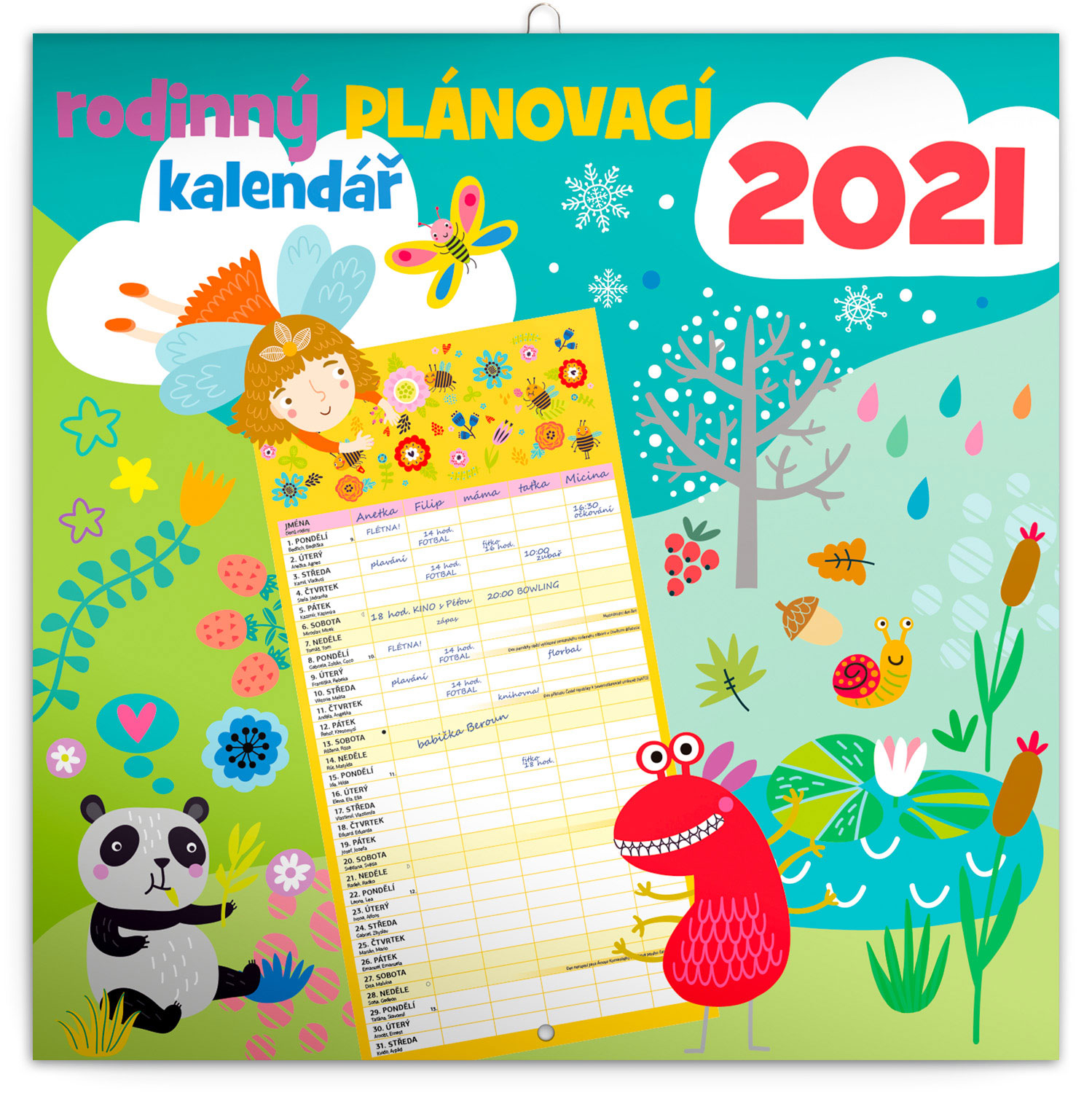 Rodinný plánovací kalendář 2021, 30 × 30 cm