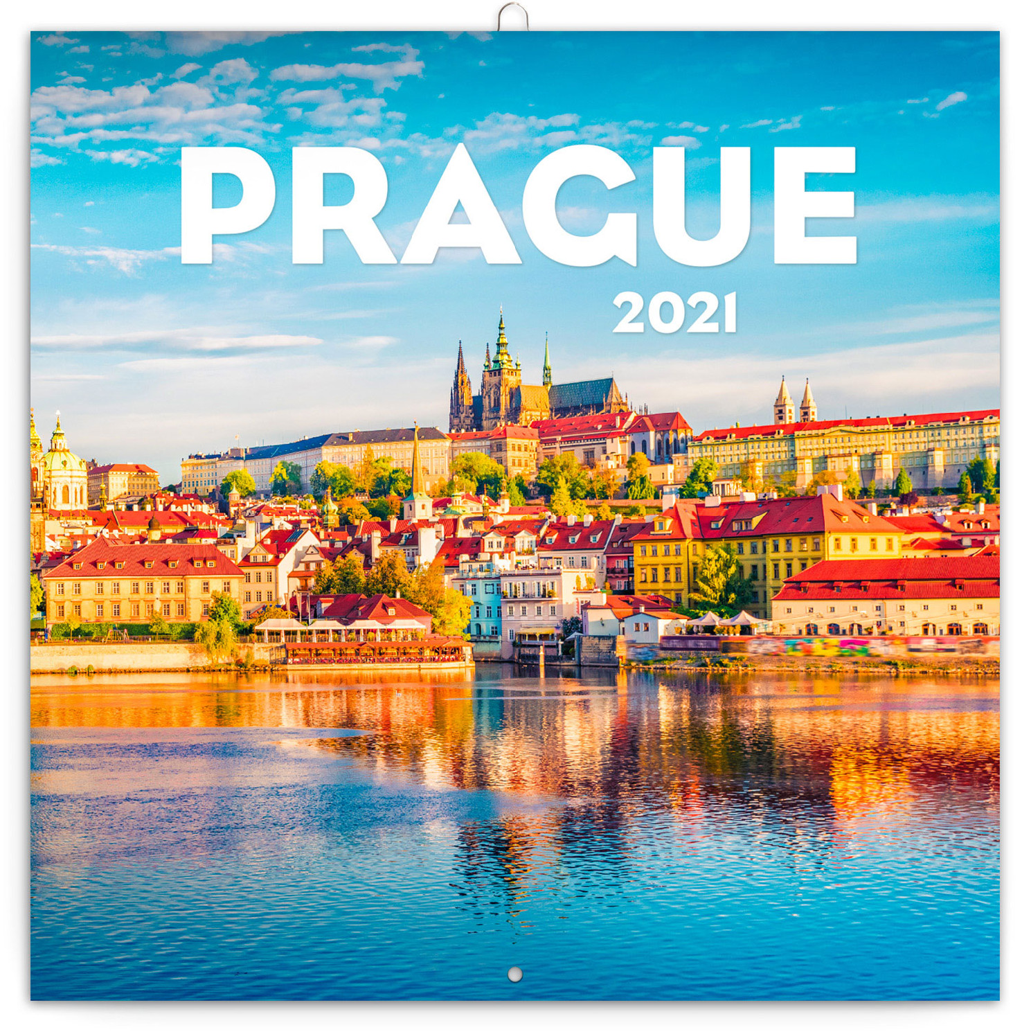 Poznámkový kalendář Praha letní 2021, 30 × 30 cm