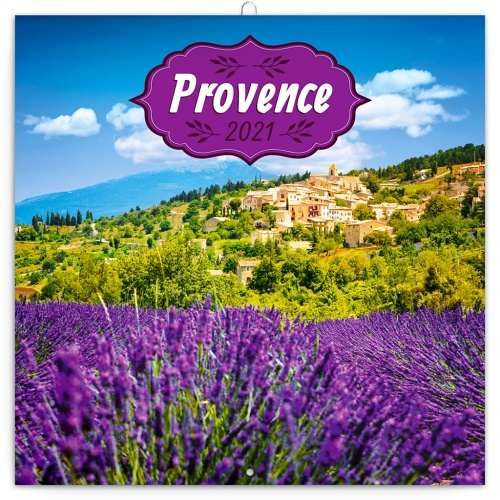 Poznámkový kalendář Provence 2021, voňavý, 30 × 30 cm