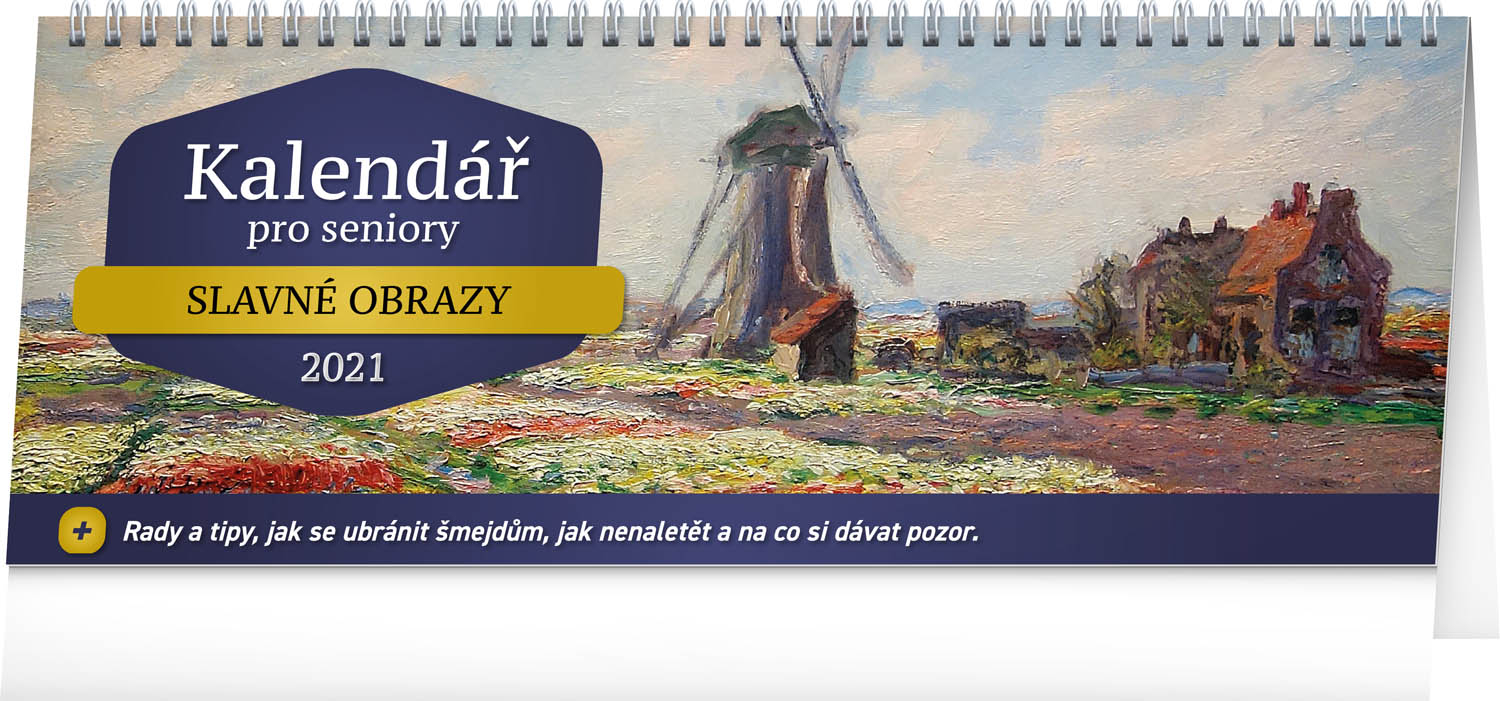 Stolní kalendář Kalendář pro seniory 2021, 33 × 12,5 cm