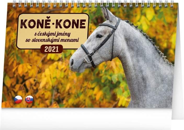 Stolní kalendář Koně – Kone CZ/SK 2021, 23,1 × 14,5 cm
