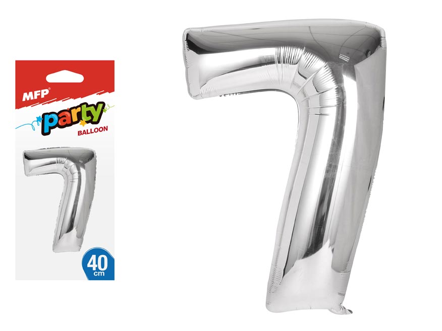 Fotografie MFP 8000140 balónek č. 7 nafukovací fóliový 40 cm
