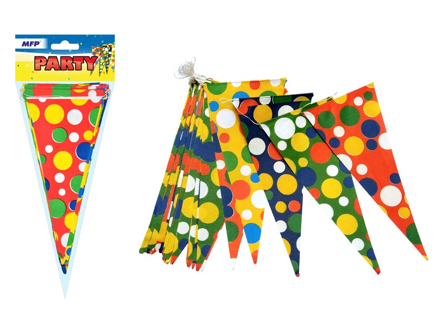 Girlanda papír G10 puntík 10m 1041907