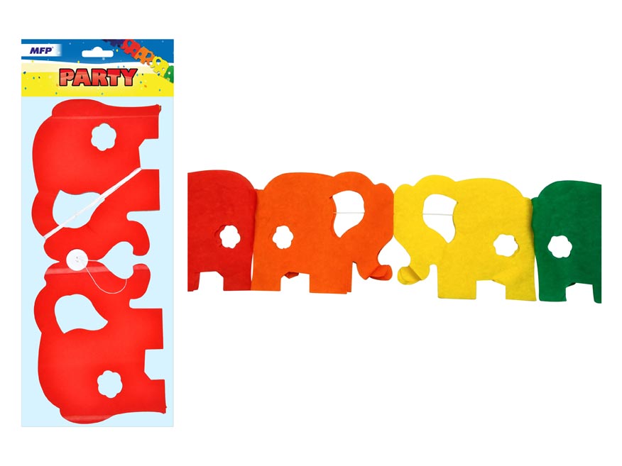 Girlanda papír G04 slon 4m 1041911