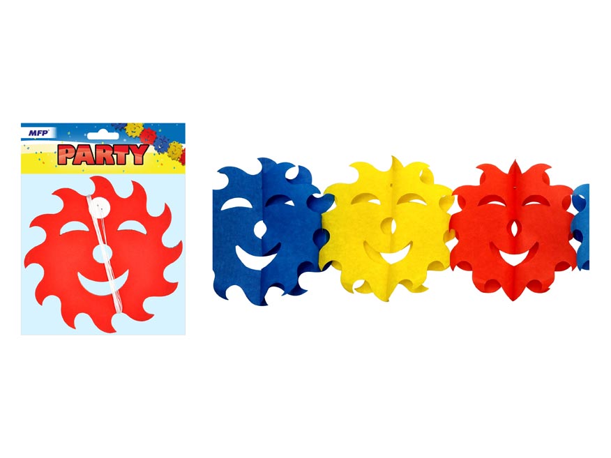 Girlanda papír G05 slunce 4m 1041912