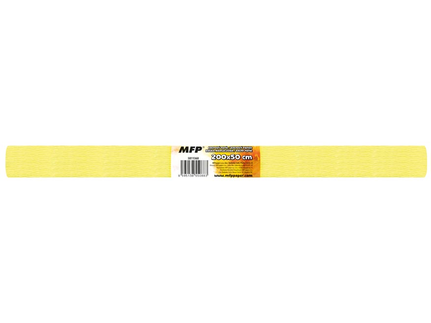 Krepový papír role 50x200cm neon žlutý