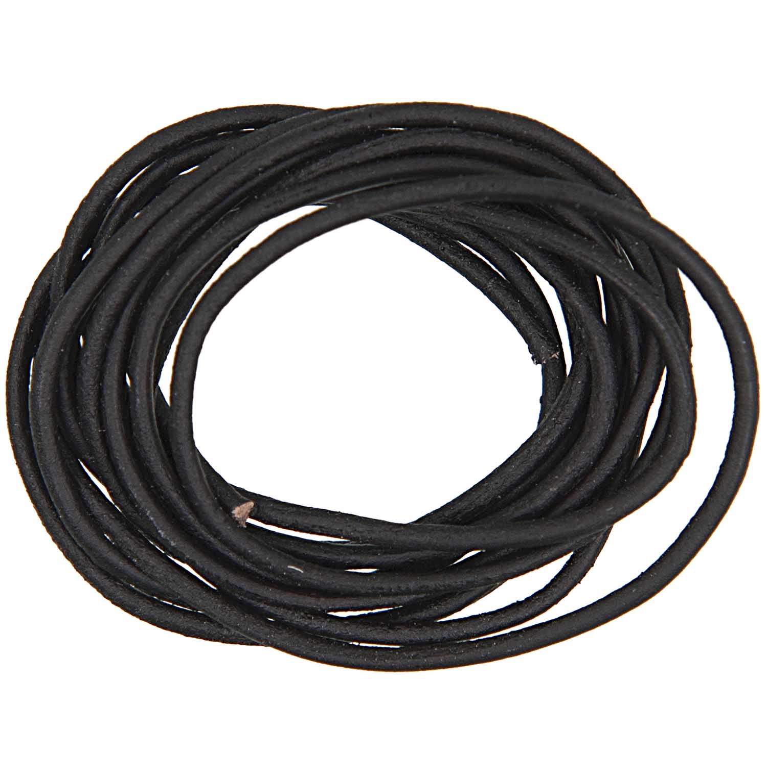 Fotografie Kožená šňůrka černá 1,5mm/1metr