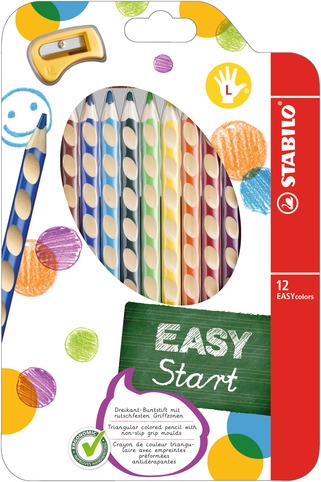 Pastelky STABILO EASY colors L 12ks pouzdro s ořezávátkem