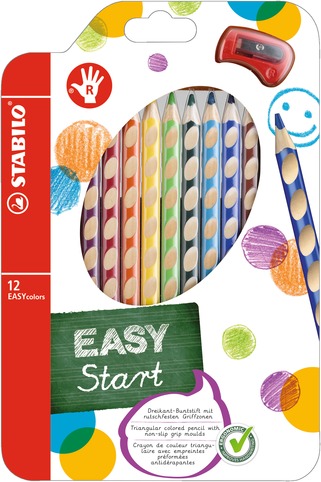 Pastelky STABILO EASY colors R 12ks pouzdro s ořezávátkem