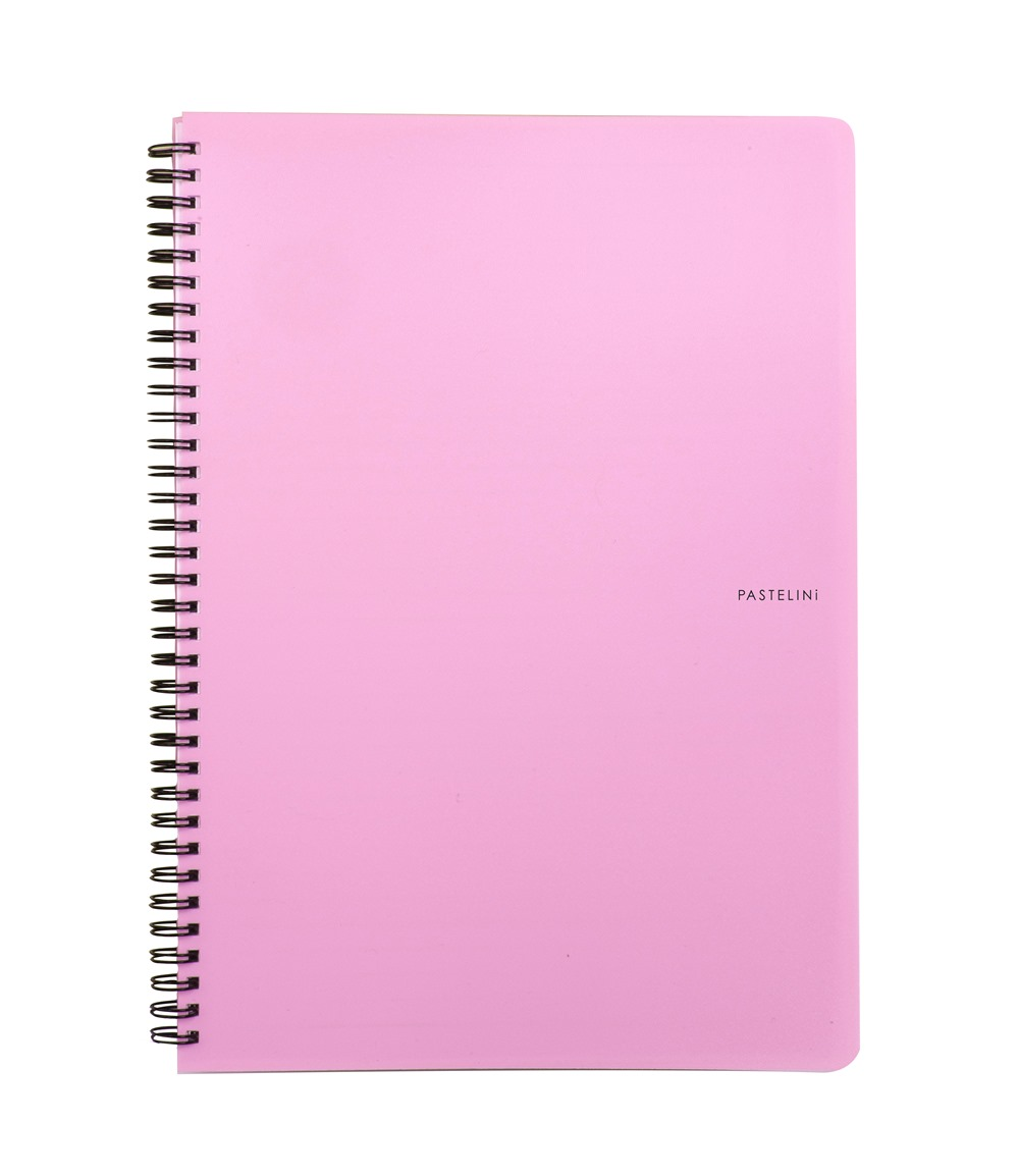 Fotografie Twin wire blok A4 PP PASTELINI růžový 8-067
