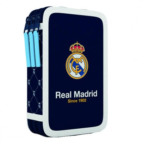 Školní penál třípatrový Real Madrid
